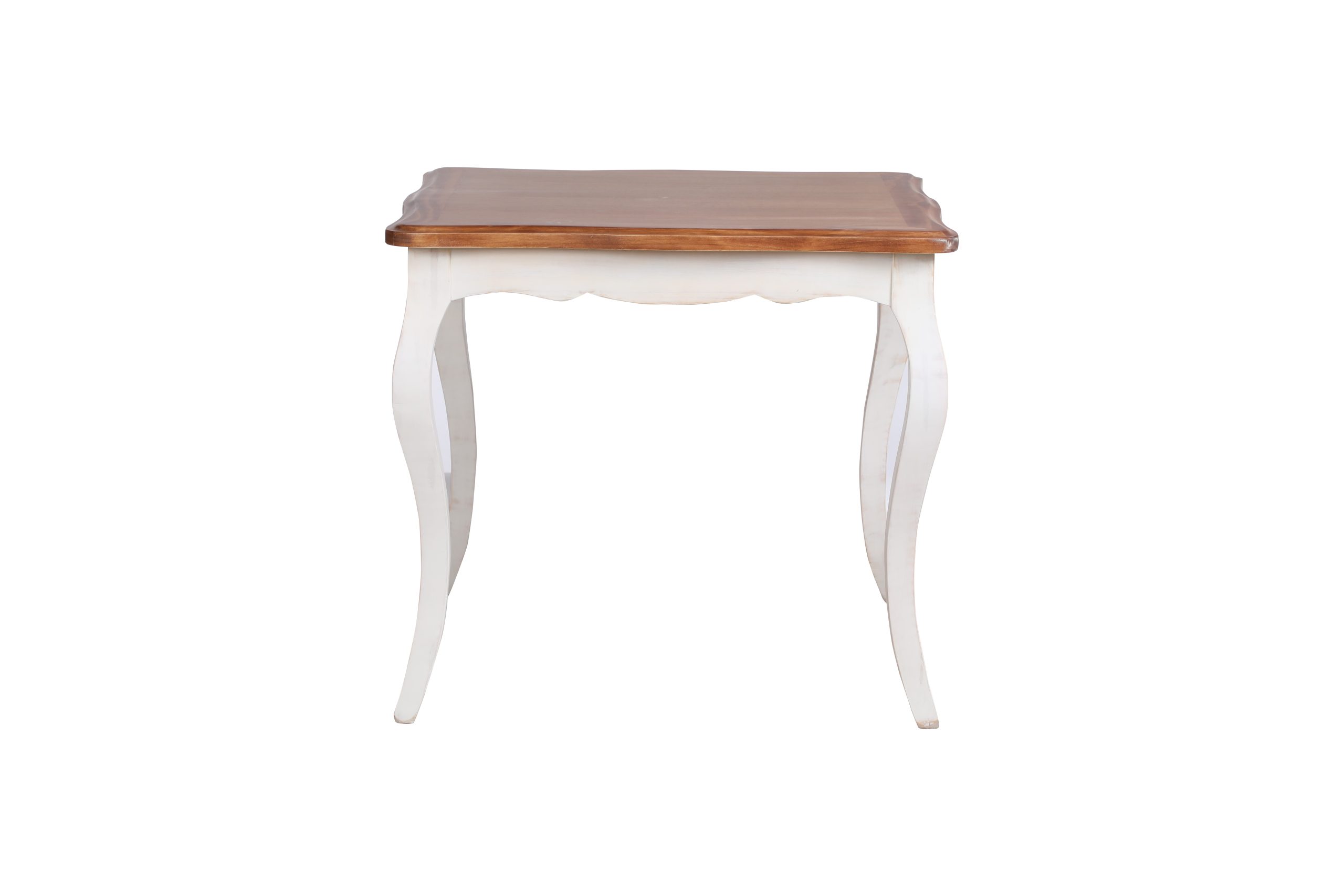 Mesa Normando 100X100 Blanco envejecido Cubierta Miel