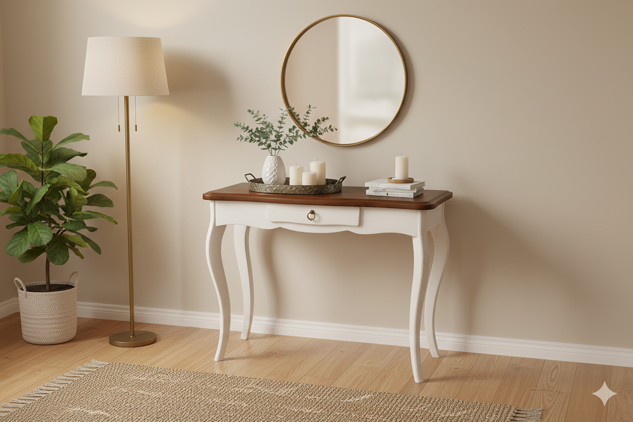 Arrimo Normando Blanco Envejecido Cubierta Miel