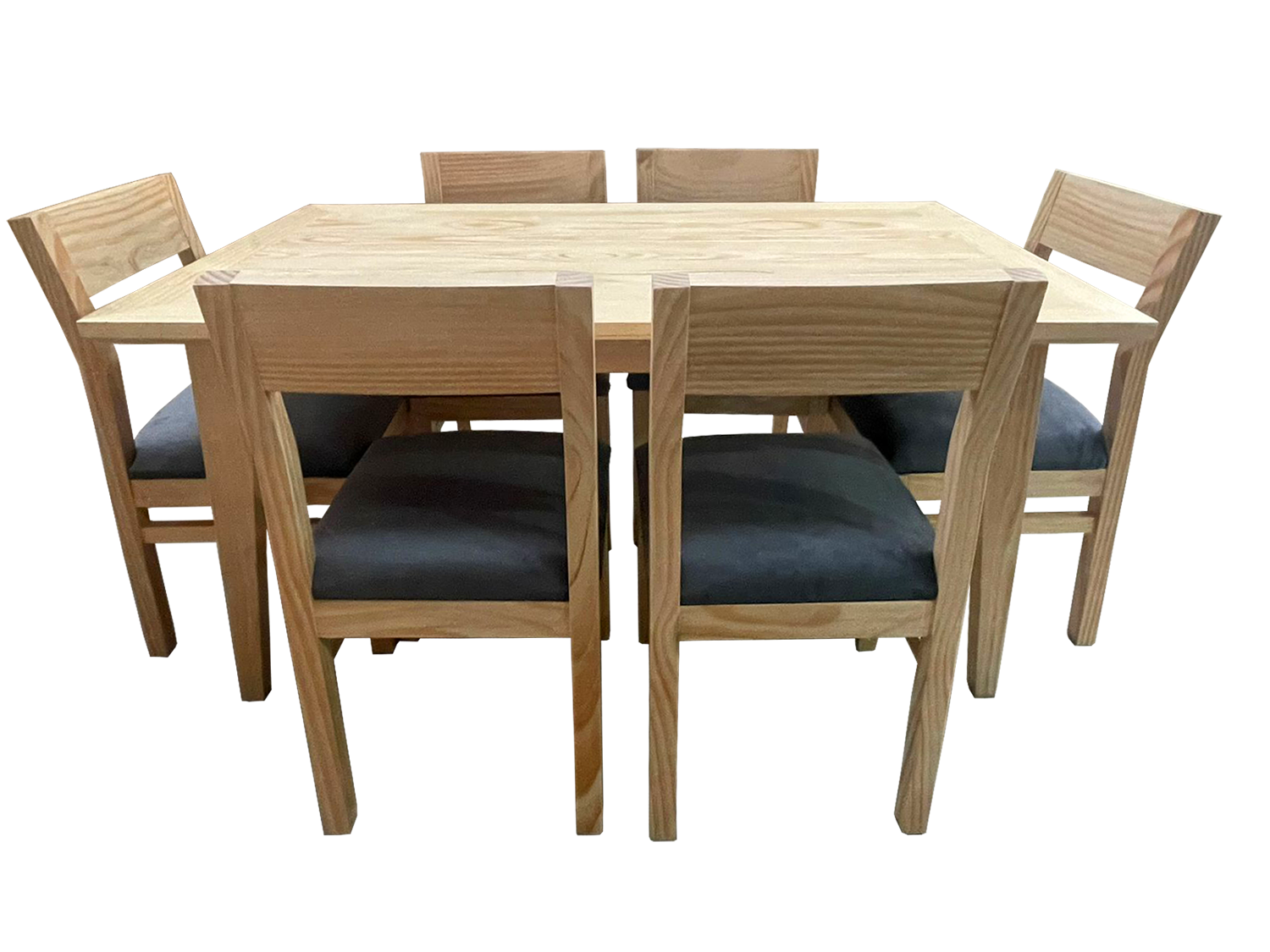 Comedor Vendetta 6 Sillas Tapiz Gris