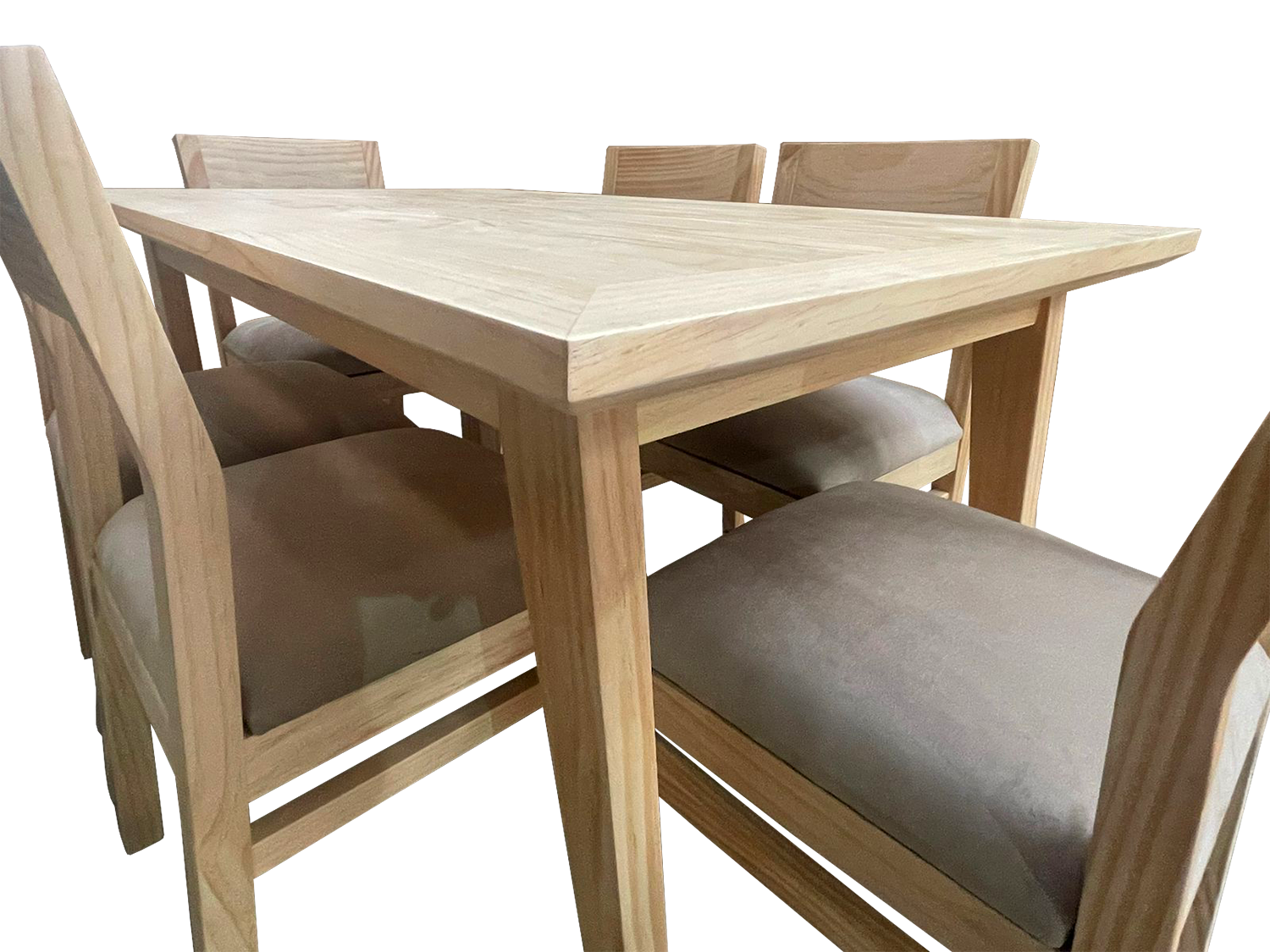 Comedor Vendetta 90×150 6 Sillas Beige