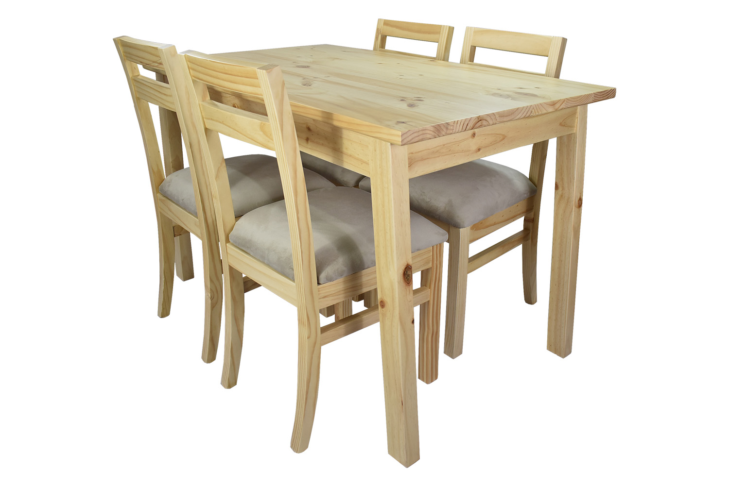 Comedor Castilla 4 Sillas Tapiz Beige