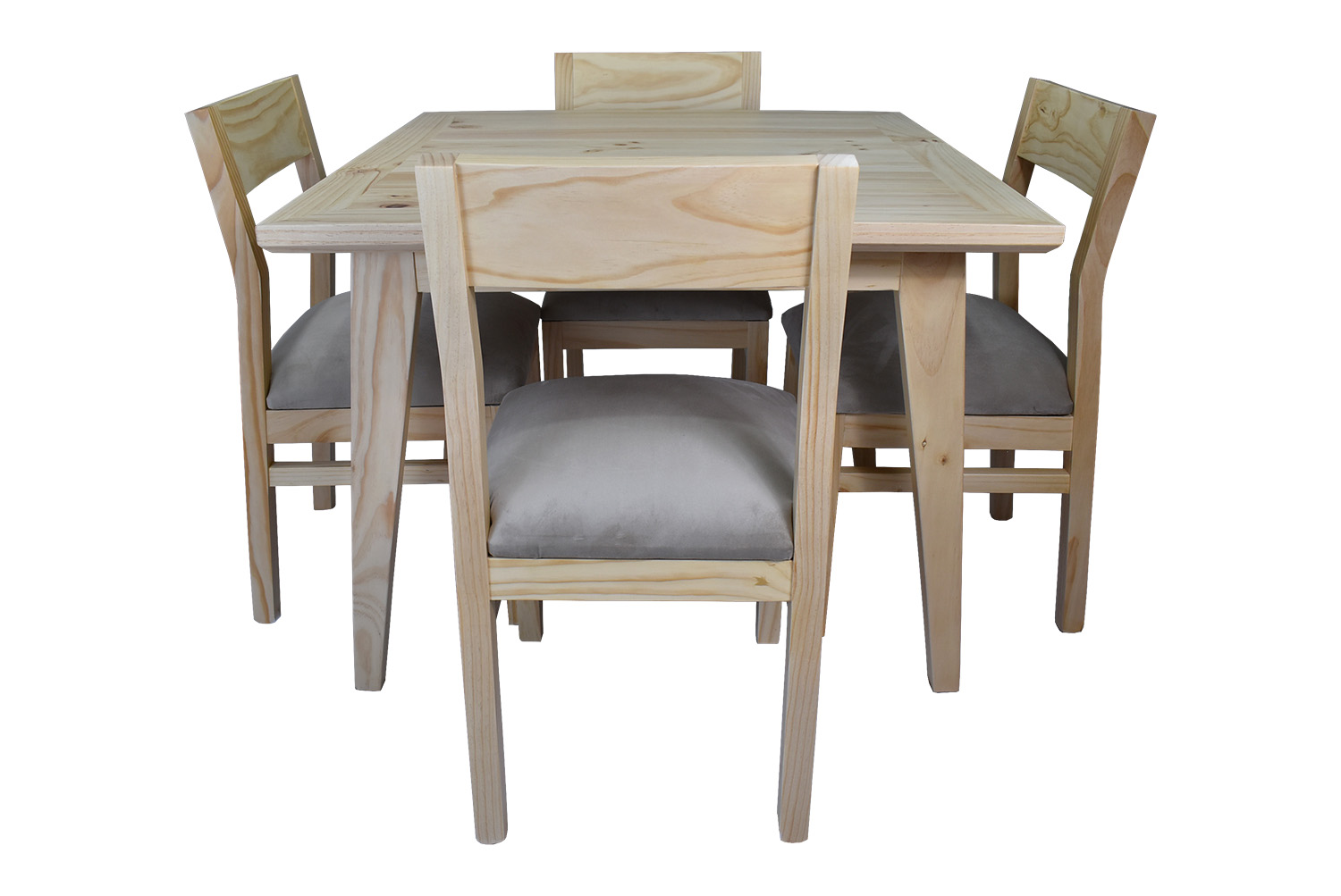 Comedor Vendetta 100×100 4 Sillas Beige