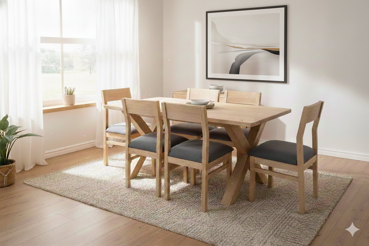 Comedor Cruz 6 Sillas Vendetta Gris