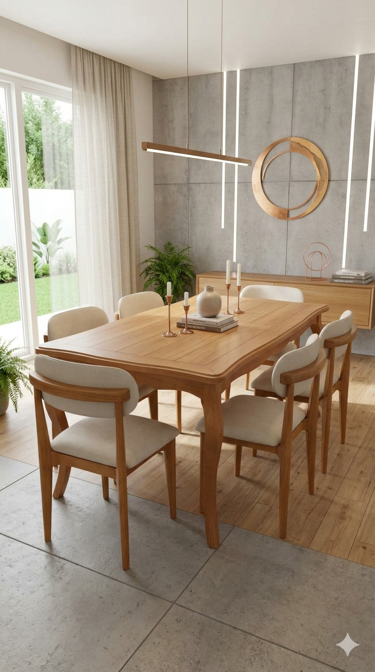 Comedor Mónaco 90×160 con 6 sillas