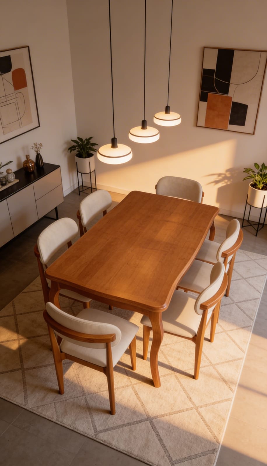 Comedor Mónaco 90×160 con 6 sillas